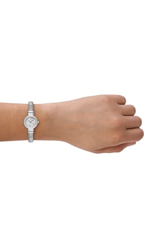 Reloj de cuarzo de acero - Plateado