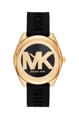Reloj de cuarzo de silicona Everest - 
Negro y dorado