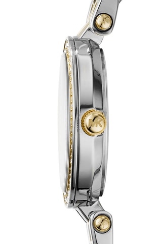 Reloj de cuarzo de acero Darci - Plateado y dorado
