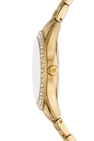 Reloj de cuarzo de acero Harlowe - Dorado y verde