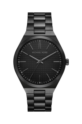Reloj de cuarzo de acero Lennox - Negro