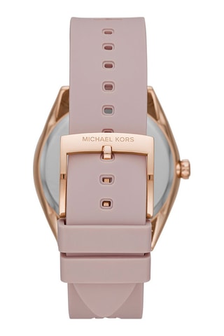 Reloj de cuarzo de silicona - Rosa y dorado
