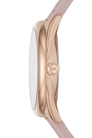 Reloj de cuarzo de silicona - Rosa y dorado