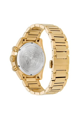 Reloj de cuarzo de acero - Cronógrafo - Dorado y negro
