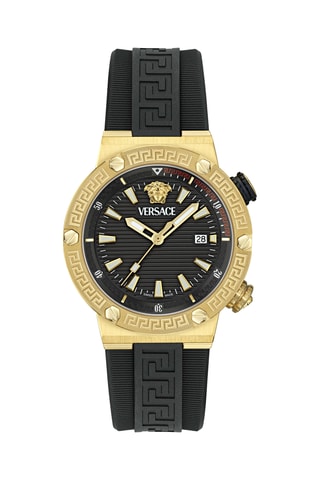 Reloj de cuarzo de poliuretano - Negro y dorado
