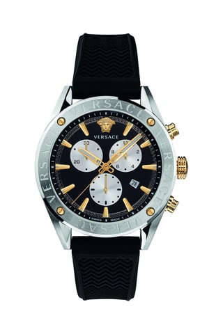 Reloj de cuarzo de silicona - Cronógrafo - Negro y plateado