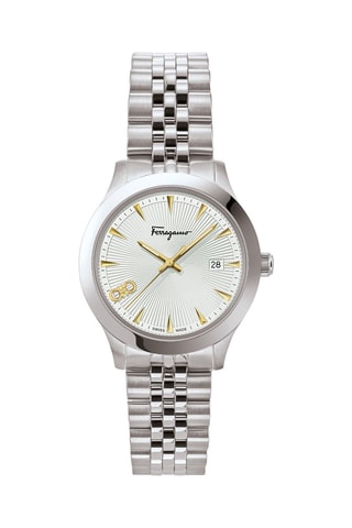 Reloj de cuarzo de acero - Plateado