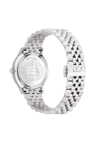 Reloj de cuarzo de acero - Plateado