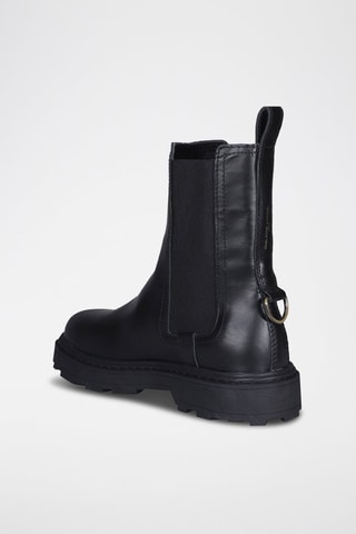 Botines Chelsea de piel - Negro