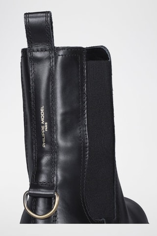 Botines Chelsea de piel - Negro