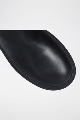 Botines Chelsea de piel - Negro