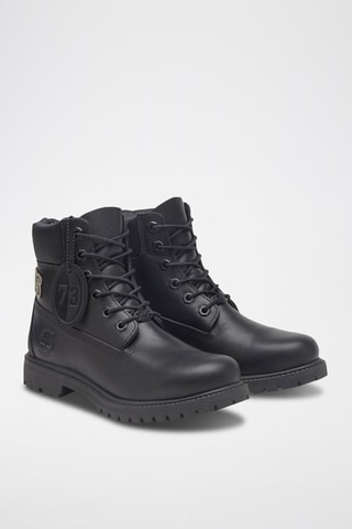 Botines de piel - Negro