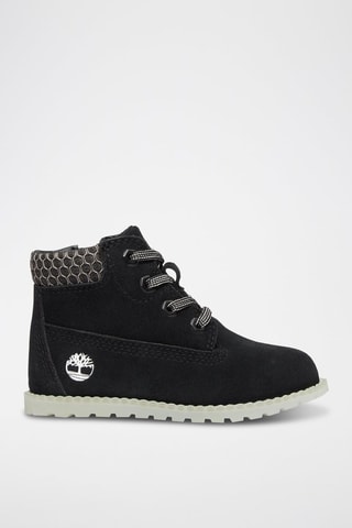 Botines de piel - Negro