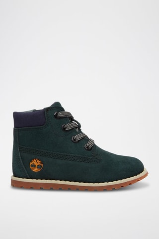 Botines de piel - Verde