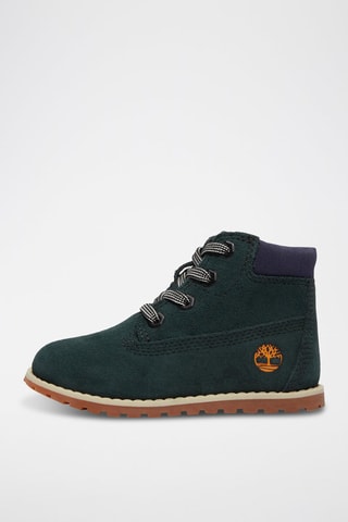 Botines de piel - Verde