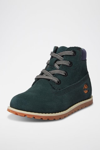 Botines de piel - Verde