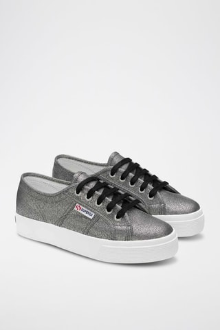 Zapatillas con plataforma 2730-LAME - Gris