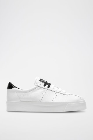 Zapatillas de piel con plataforma 2854-CLUB 3 LEAW - Blanco