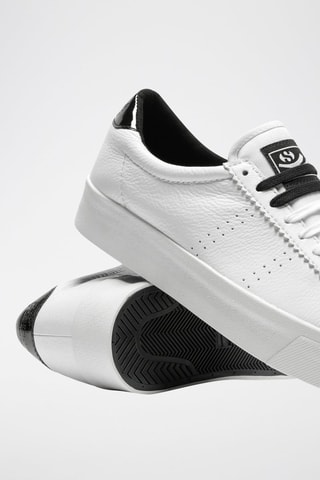 Zapatillas de piel con plataforma 2854-CLUB 3 LEAW - Blanco