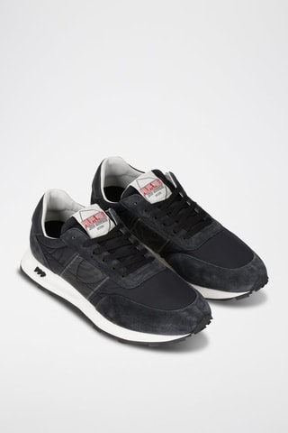 Zapatillas de piel - Negro