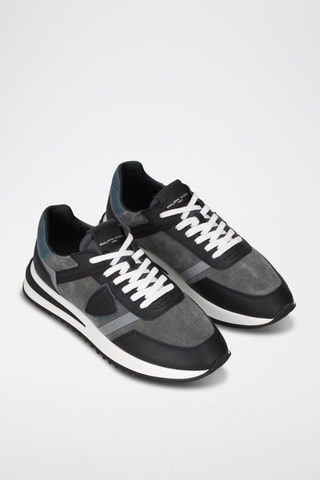Zapatillas de piel - Gris oscuro