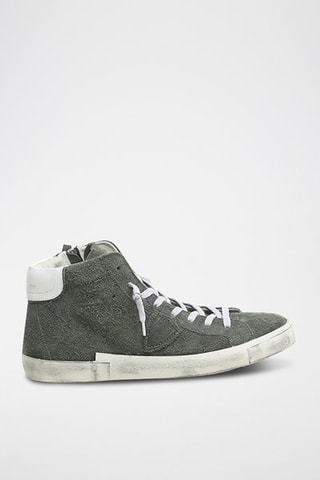 Zapatillas altas de piel - Verde