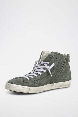 Zapatillas altas de piel - Verde