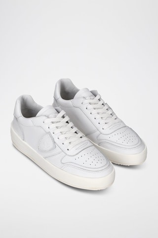Zapatillas de piel bovina Nice - Blanco