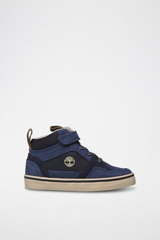 Zapatillas altas de piel - Azul