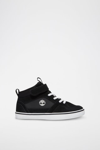 Zapatillas altas de piel - Negro