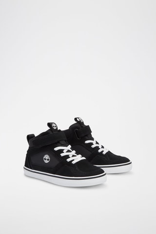 Zapatillas altas de piel - Negro