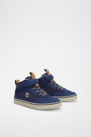 Zapatillas altas de piel - Azul