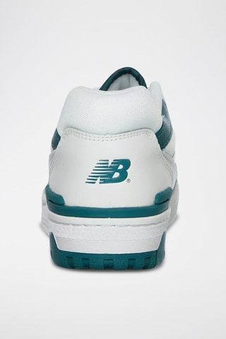 Zapatillas de piel BBW550 - Blanco y verde oscuro