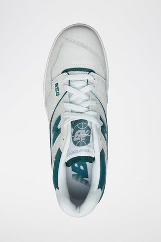 Zapatillas de piel BBW550 - Blanco y verde oscuro