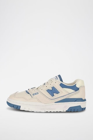 Zapatillas de piel 550 - Blanco y azul