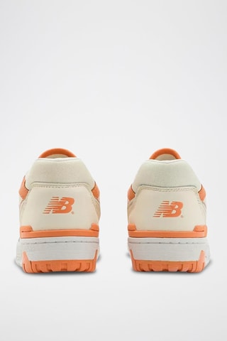 Zapatillas de piel 550 - Blanco y naranja