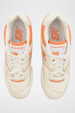 Zapatillas de piel 550 - Blanco y naranja