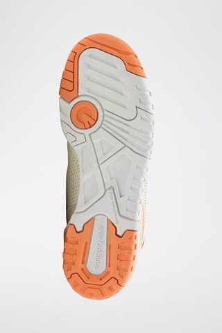 Zapatillas de piel 550 - Blanco y naranja
