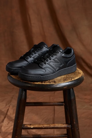 Zapatillas de piel - Negro