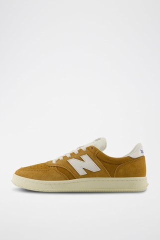 Zapatillas de nobuk 500 - Mostaza y blanco
