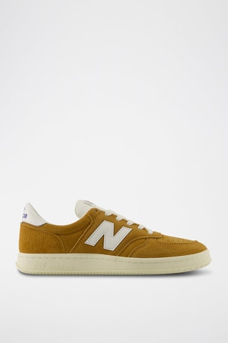 Zapatillas de nobuk 500 - Mostaza y blanco