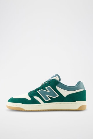 Zapatillas de nobuk - Verde oscuro y blanco