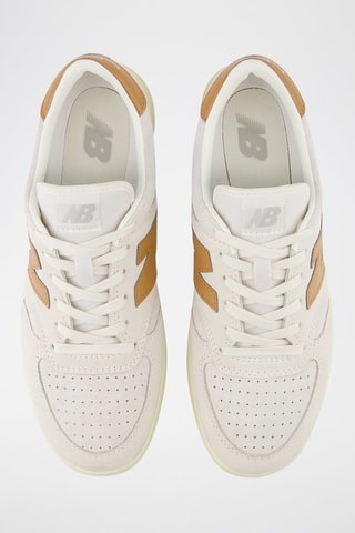 Zapatillas de nobuk - Blanco y marrón claro