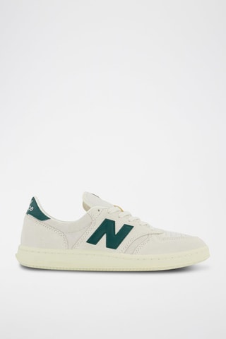 Zapatillas de nobuk 500 - Blanco y verde