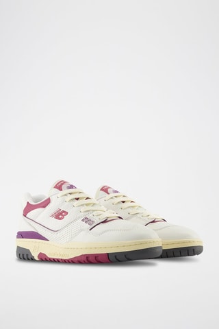 Zapatillas de piel - Blanco y violeta