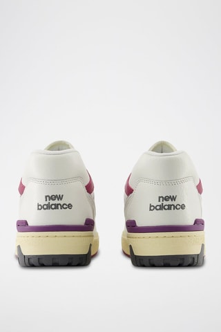 Zapatillas de piel - Blanco y violeta
