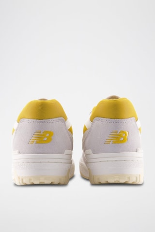 Zapatillas de piel 550 - Blanco y amarillo