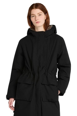 Parka con capucha - Negro