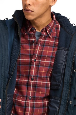 Parka con capucha - Azul marino