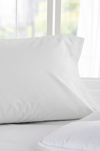 Lot de deux taies d'oreiller 100% coton, 140 fils/cm²